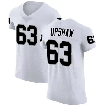 Men's Wilson Gene Upshaw Las Vegas Raiders Elite White Vapor Untouchable Jersey