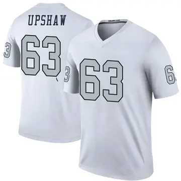 Men's Wilson Gene Upshaw Las Vegas Raiders Legend White Color Rush Jersey
