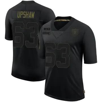 Men's Wilson Gene Upshaw Las Vegas Raiders Limited Black 2020 Salute To Service Jersey