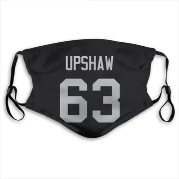 Wilson Gene Upshaw Las Vegas Raiders Black Washable & Reusable Face Mask