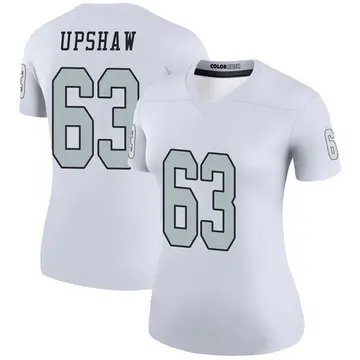 Women's Wilson Gene Upshaw Las Vegas Raiders Legend White Color Rush Jersey
