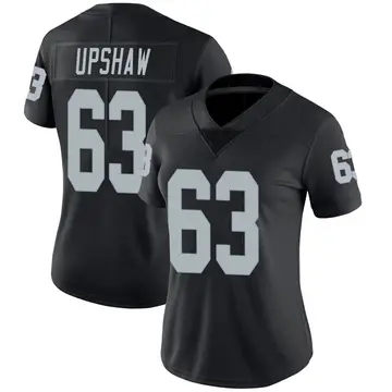 Women's Wilson Gene Upshaw Las Vegas Raiders Limited Black Team Color Vapor Untouchable Jersey