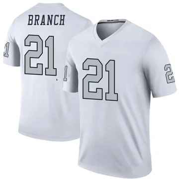 Youth Cliff Branch Las Vegas Raiders Legend White Color Rush Jersey